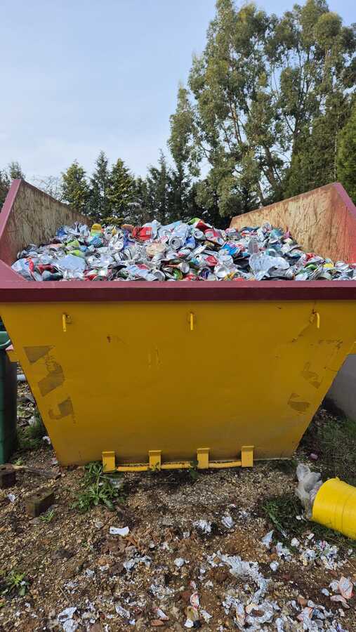 Aluminium can collection point